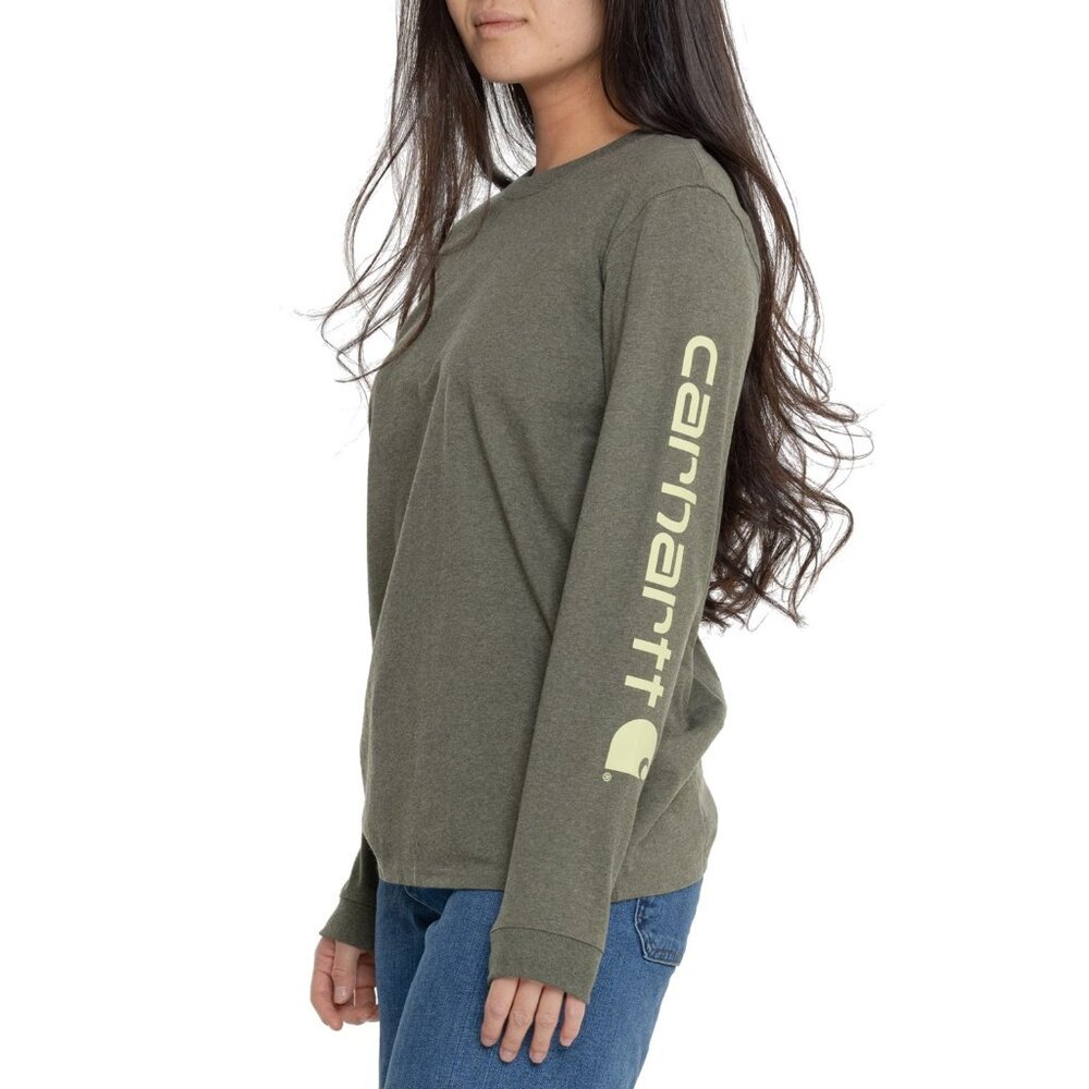Carhartt Women's Loose Fit Heavyweight Long-Sleeve T-Shirt Basil Heather
